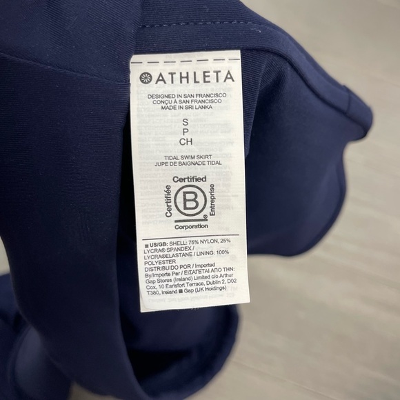 Athleta Tidal Swim Skirt in Ress Blue Size S P 405807 Beach Skort Tennis Golf - Picture 11 of 16